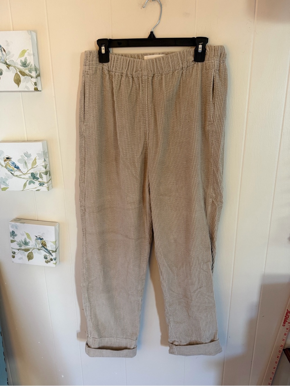 American Vintage Padow PADO137 Corduroy Pull-On Pants Beige Size M